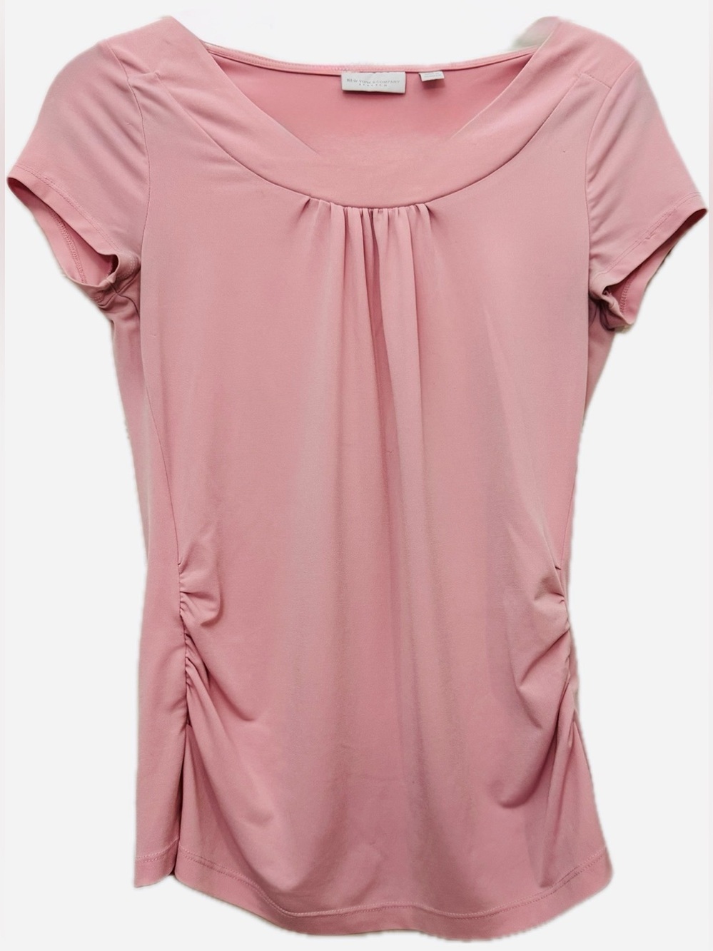 🌸 NY & Company Blush Pink Ruched Short Sleeve Blouse | Women’s 🌸